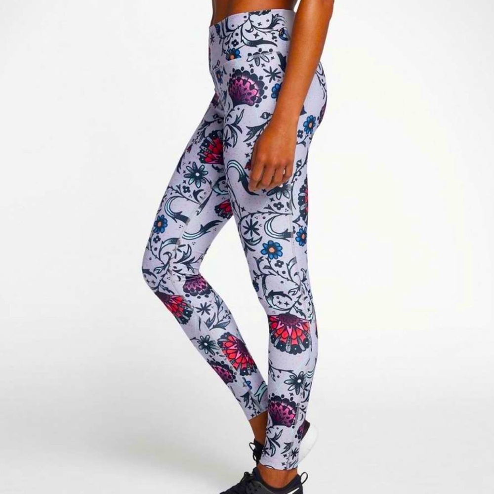 Nike power legend floral dri-fit leggings